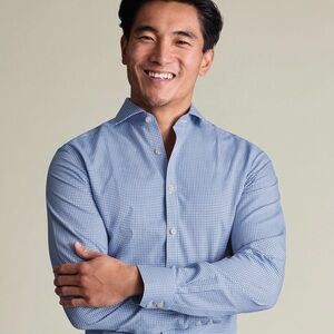 Charles Tyrwhitt Light Blue Gingham Dress Shirt